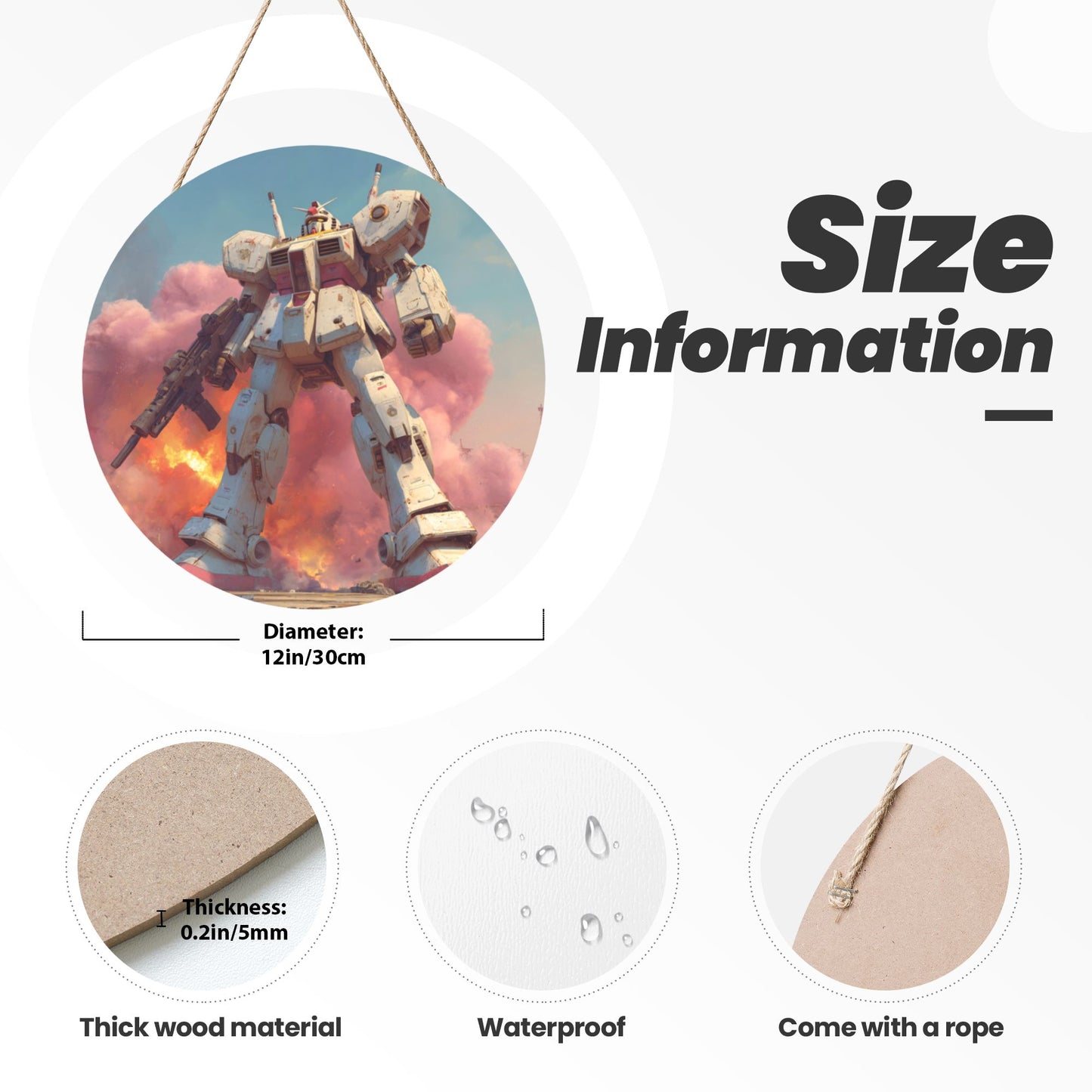 Sci-Fi Inspired Round Wooden Wall Art · Bring Futuristic Power to Your Space