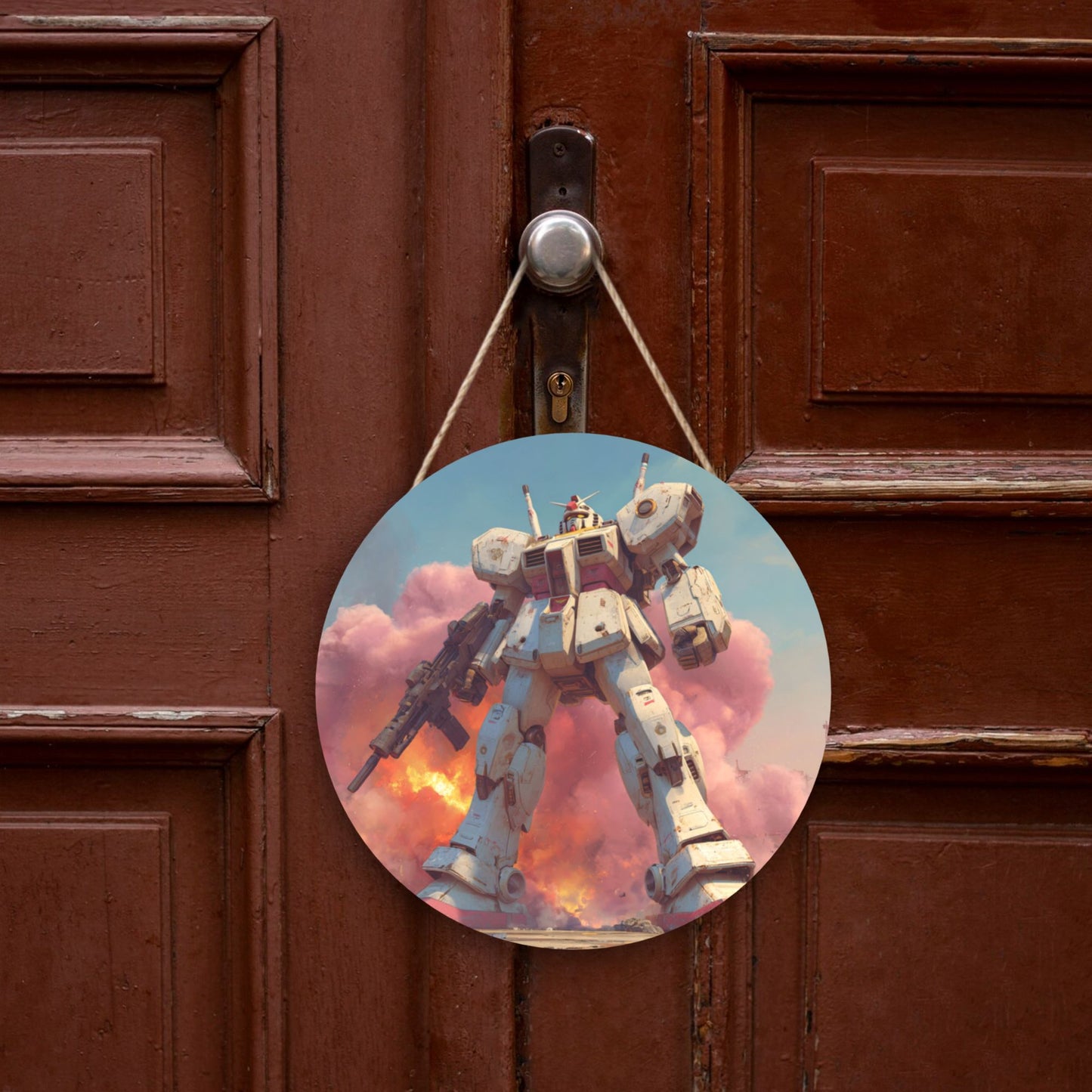 Sci-Fi Inspired Round Wooden Wall Art · Bring Futuristic Power to Your Space