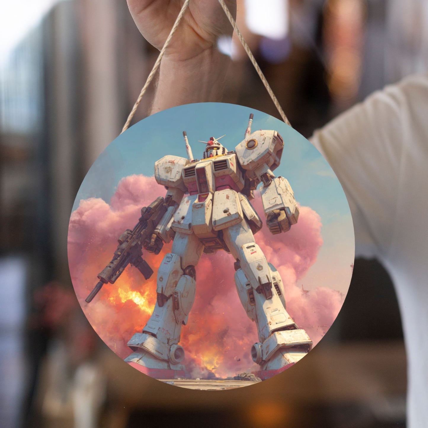 Sci-Fi Inspired Round Wooden Wall Art · Bring Futuristic Power to Your Space
