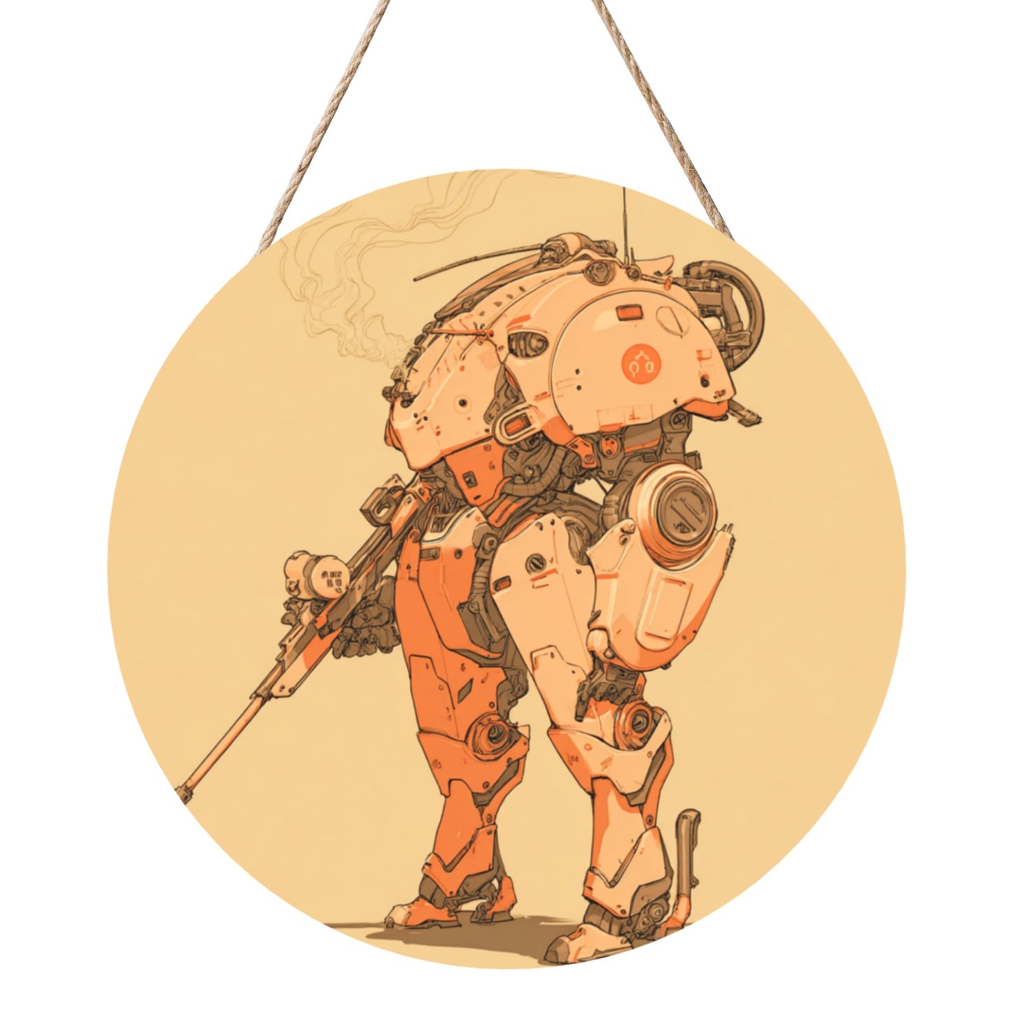 Futuristic Round Wooden Wall Art · A Blend of Technology and Creativity