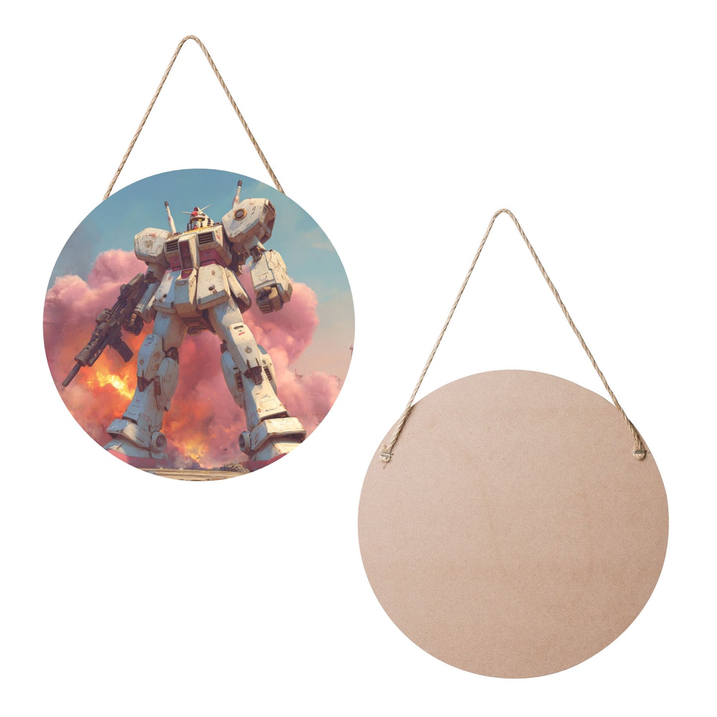Sci-Fi Inspired Round Wooden Wall Art · Bring Futuristic Power to Your Space