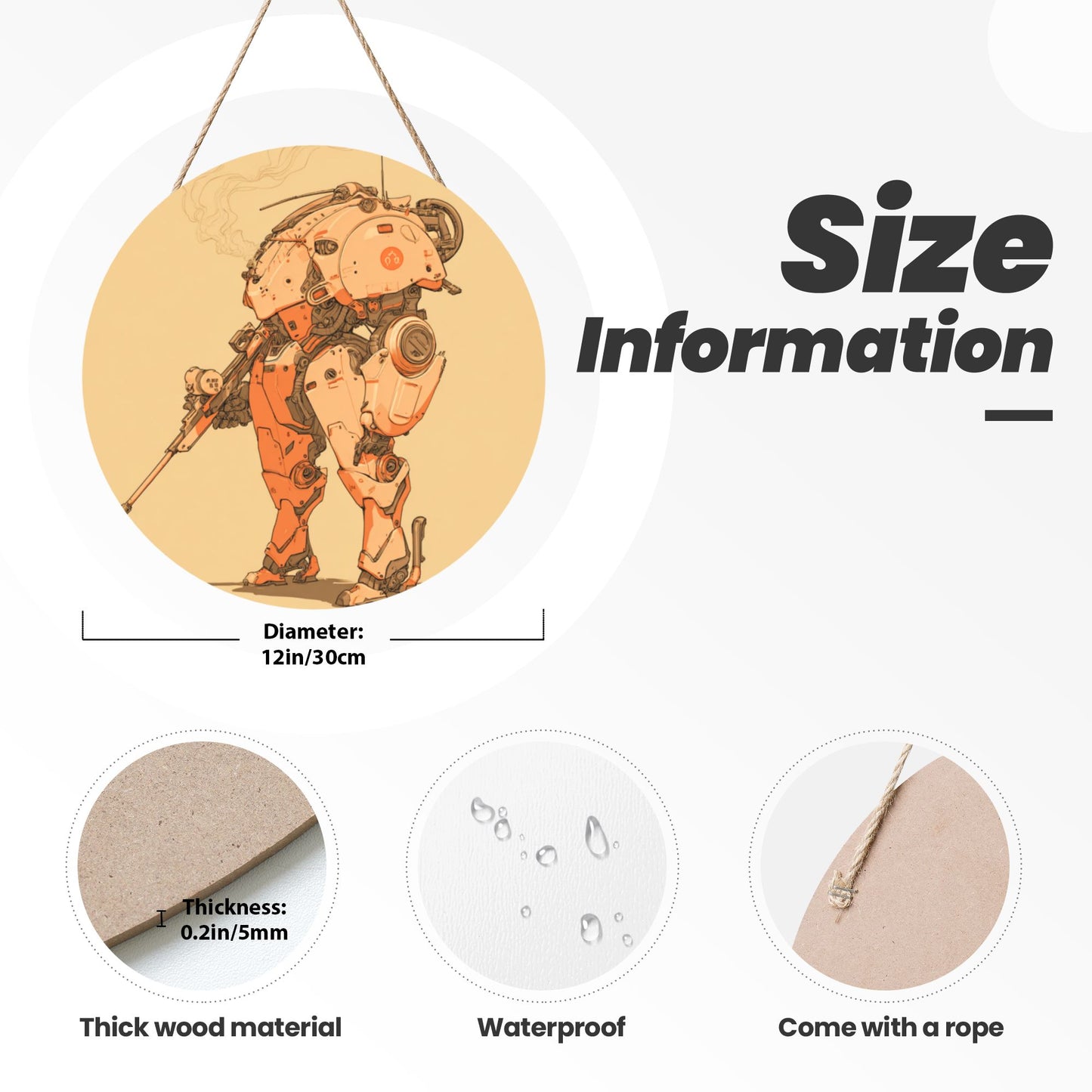 Futuristic Round Wooden Wall Art · A Blend of Technology and Creativity