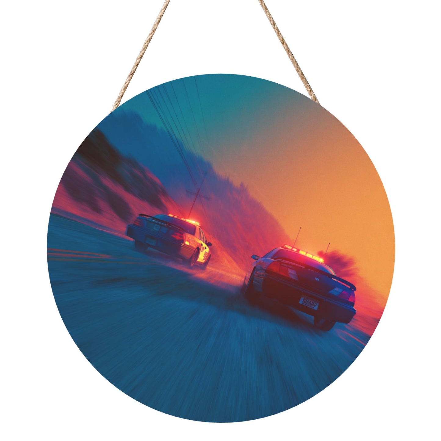 Round Wooden Wall Art · Racing Chase Theme to Ignite Passion in Your Space