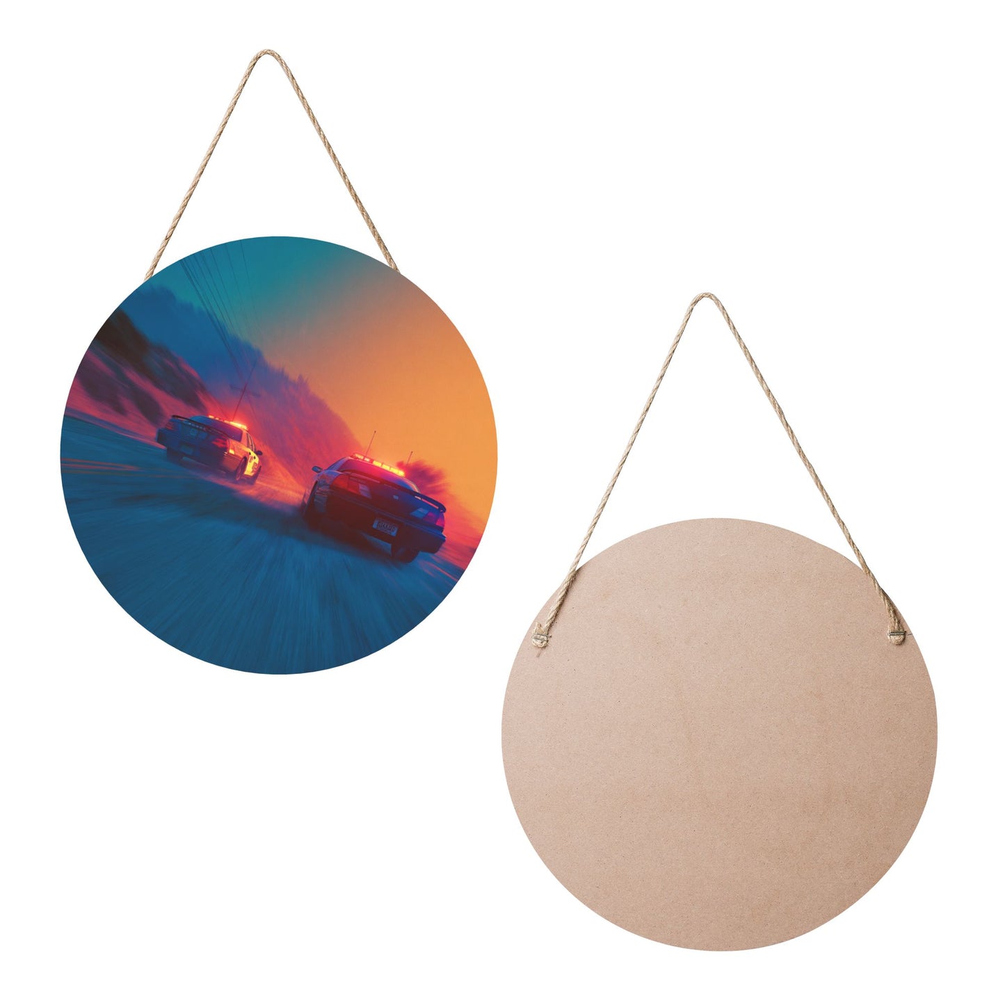 Round Wooden Wall Art · Racing Chase Theme to Ignite Passion in Your Space