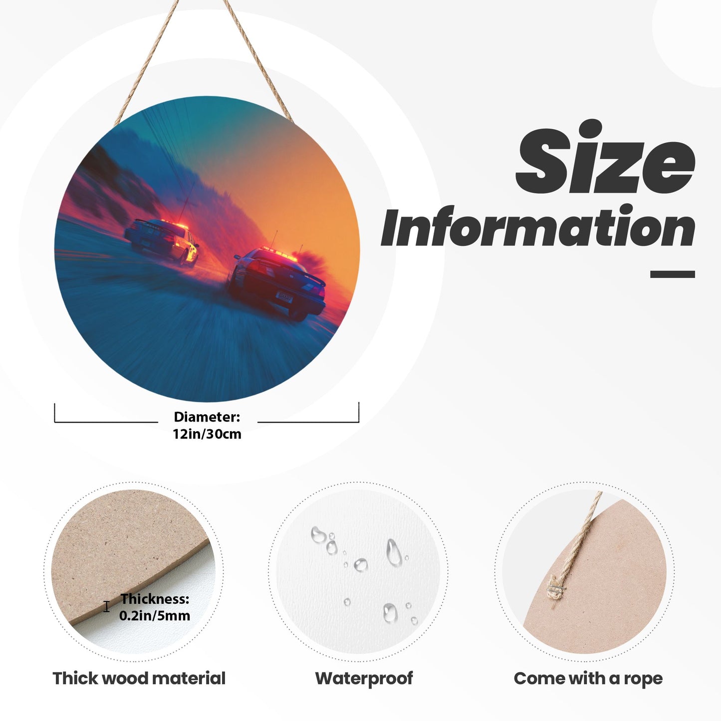 Round Wooden Wall Art · Racing Chase Theme to Ignite Passion in Your Space