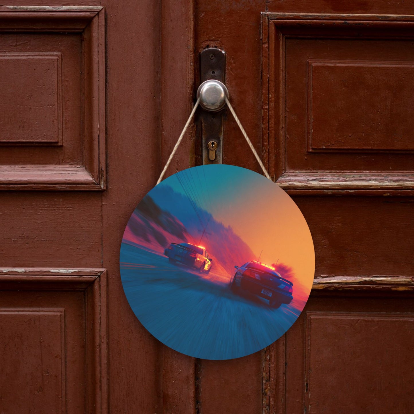 Round Wooden Wall Art · Racing Chase Theme to Ignite Passion in Your Space