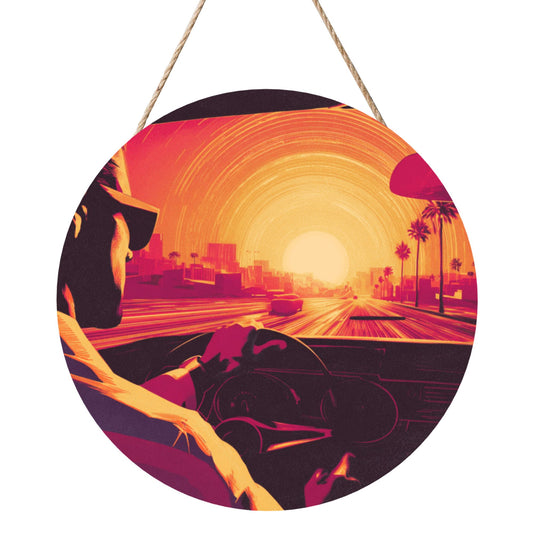 Round Wooden Wall Art · Artistic Hanging Decor