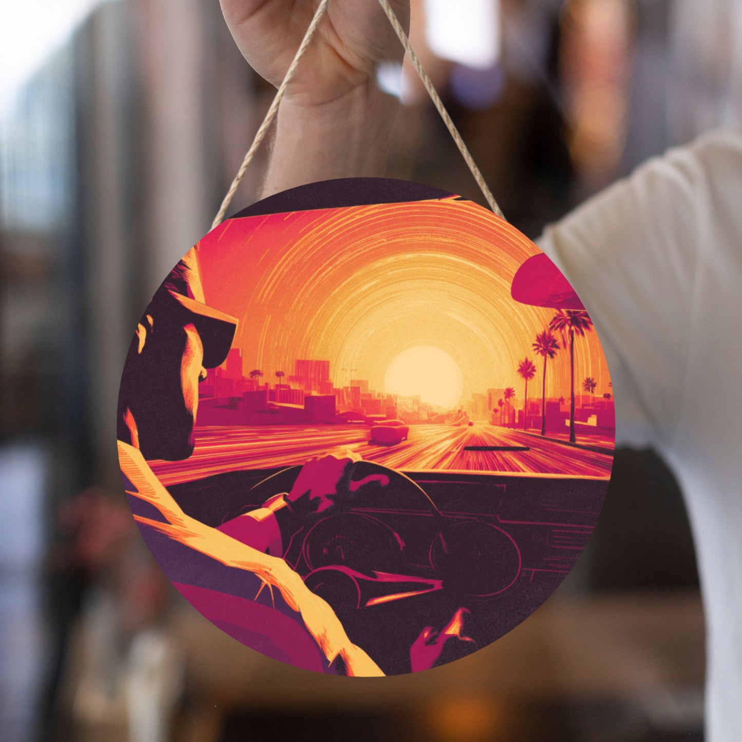 Round Wooden Wall Art · Artistic Hanging Decor